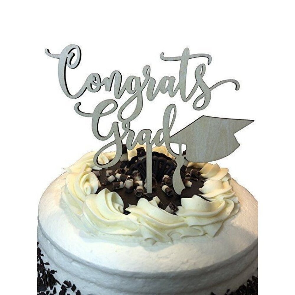 Congrats Grad Graduation Cake Topper  Class of 2024 Graduate Pick College School